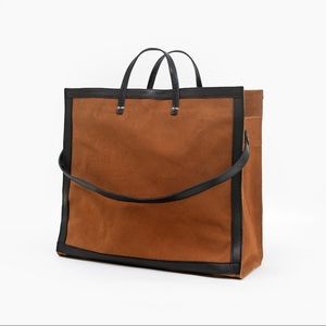 NWT Clare V Simple Tote Cognac Perf Suede